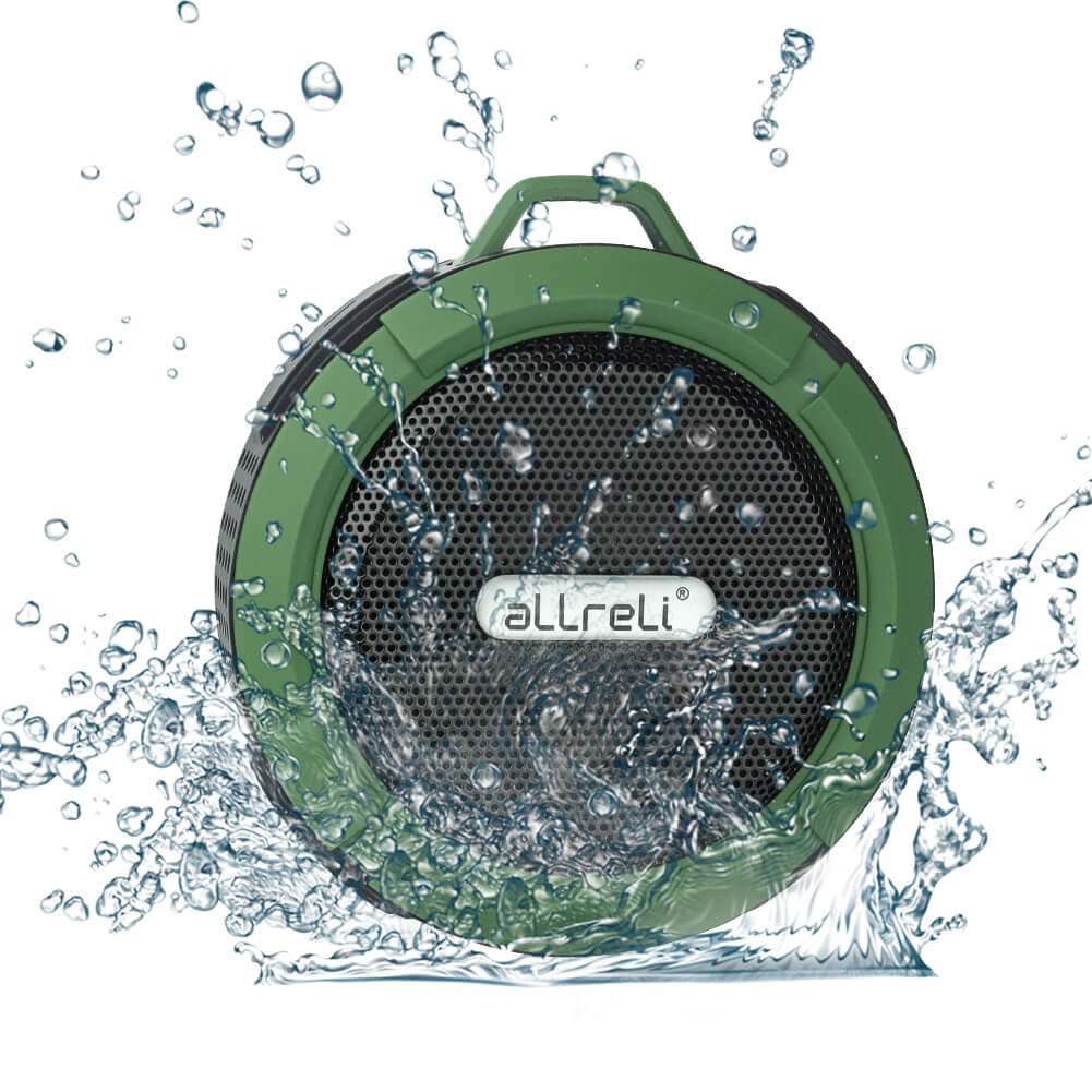 aLLreLi Bluetooth Speaker, C6 Outdoor Waterproof Speaker with Suction Function