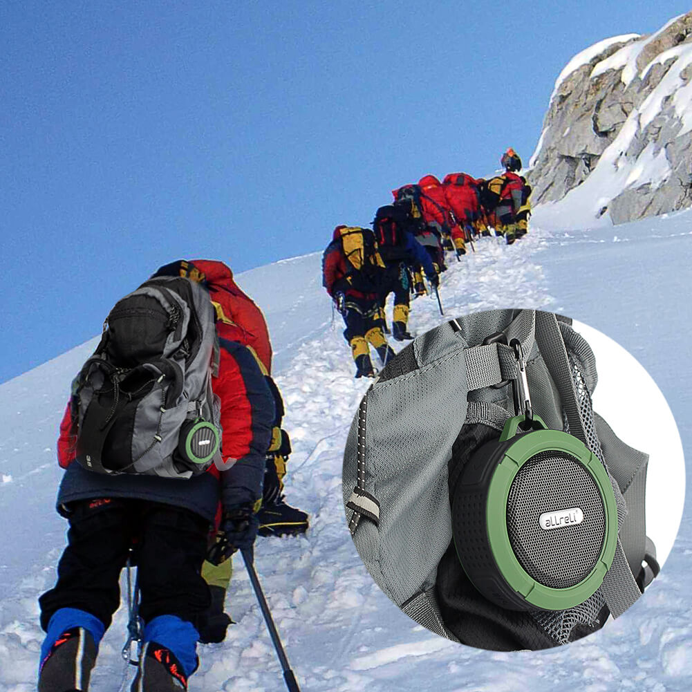 aLLreLi Bluetooth Speaker, C6 Outdoor Waterproof Speaker with Suction Function