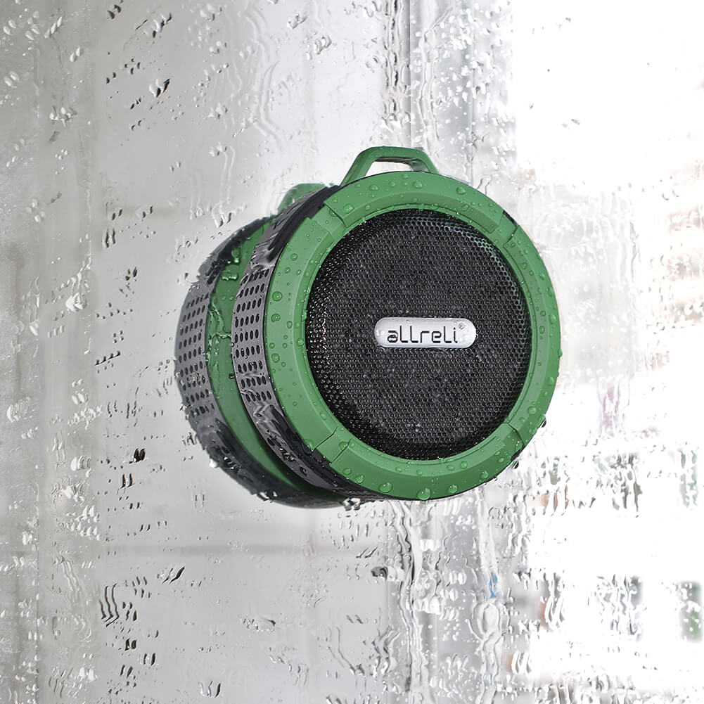 aLLreLi Bluetooth Speaker, C6 Outdoor Waterproof Speaker with Suction Function