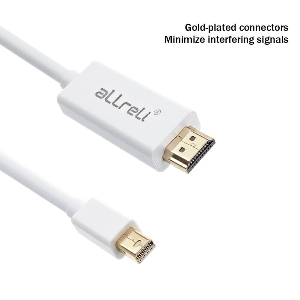 aLLreLi-9.8-Feet-HD-4Kx2K-Mini-DisplayPort-to-HDMI-Cable4 DisplayPort to HDMI Cable