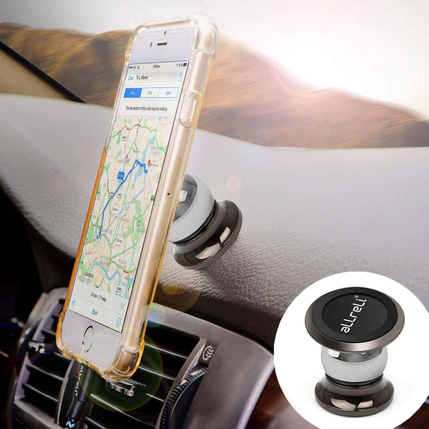 aLLreLi [Upgraded] Magnetic Car Cell Phone Mount